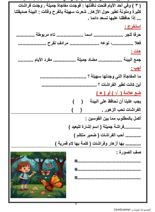مراجعة لغة عربية الصف الثاني الابتدائي الترم الثان